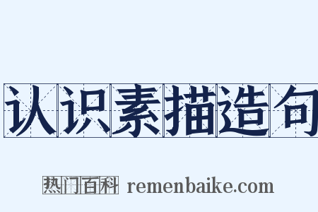 认识素描造句是什么意思的图片